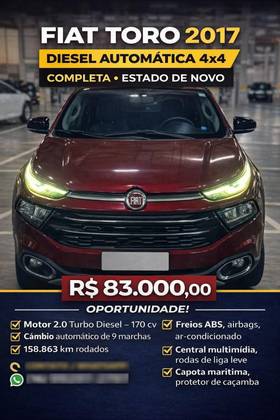 FIAT TORO 2.0 16V TURBO DIESEL VOLCANO 4WD AT9
